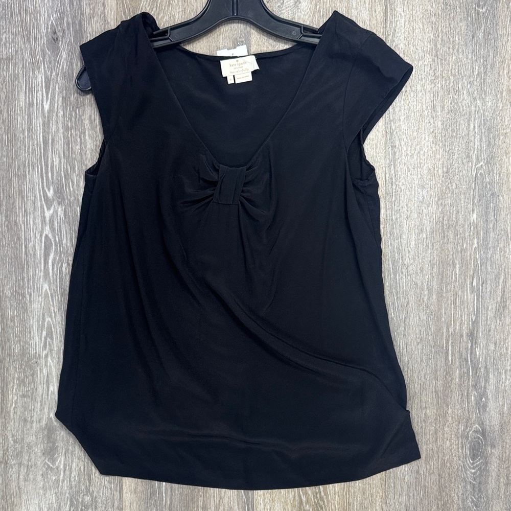 Kate Spade Black Women's Short Sleeve Top Size 6